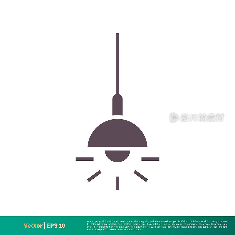 Hanging Lamp Icon Vector Logo Template Illustration Design. Vector EPS 10.